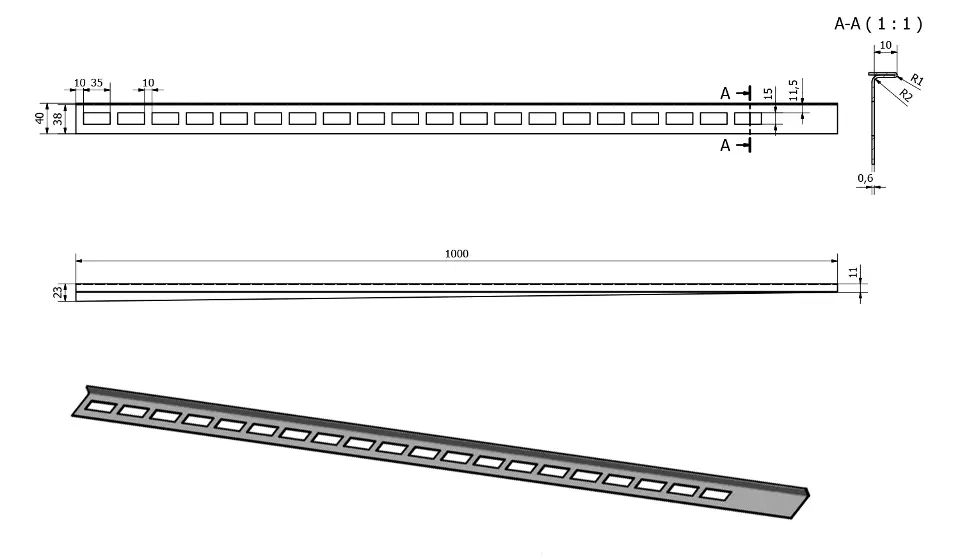 Sapho - Shower drains - Zuhanykabin kiegészítő - SPD10B-L – 2. kép
