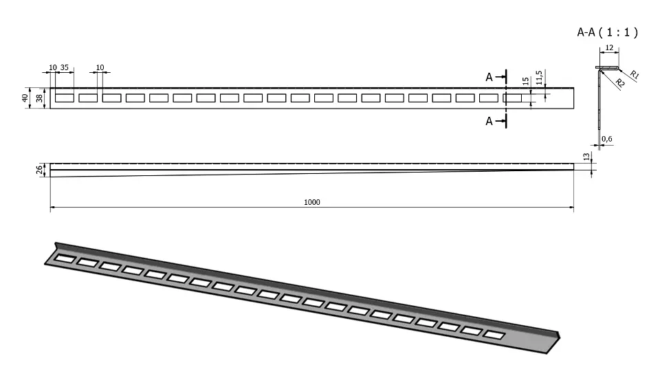 Sapho - Shower drains - Zuhanykabin kiegészítő - SPD12-L – 2. kép