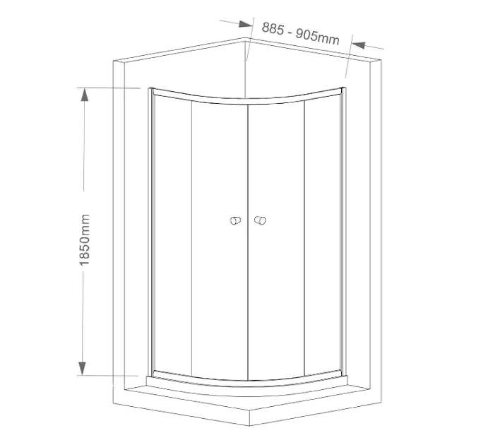 Aqualine - Arleta - Zuhanykabin - HLS900Y – 2. kép