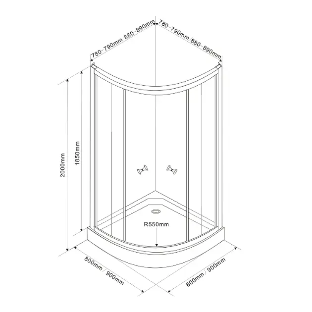 Aqualine - Shower enclosures - Zuhanykabin - BTR800 – 2. kép