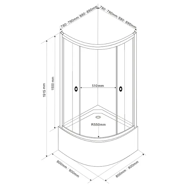 Aqualine - Shower enclosures - Zuhanykabin - BTR803 – 2. kép