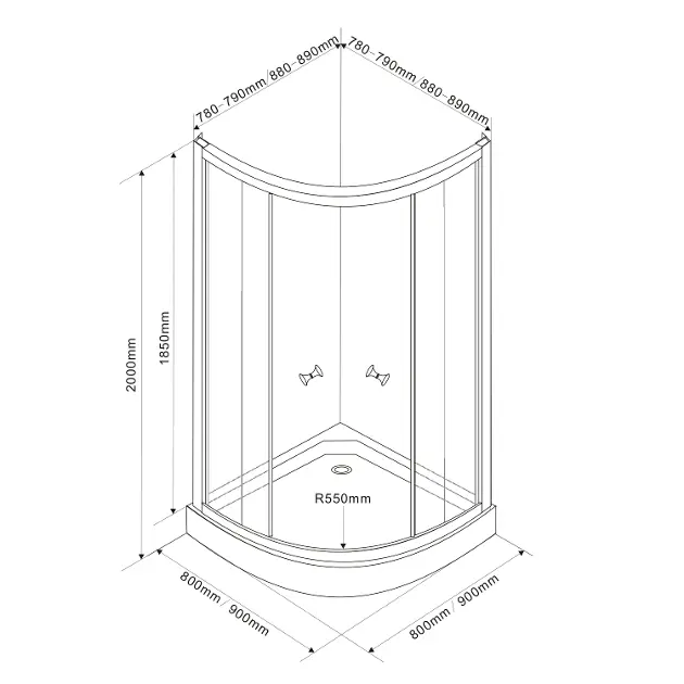 Aqualine - Shower enclosures - Zuhanykabin - BTR900 – 2. kép