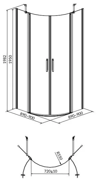 Cersanit - Moduo - Zuhanykabin - S162-010 – 2. kép