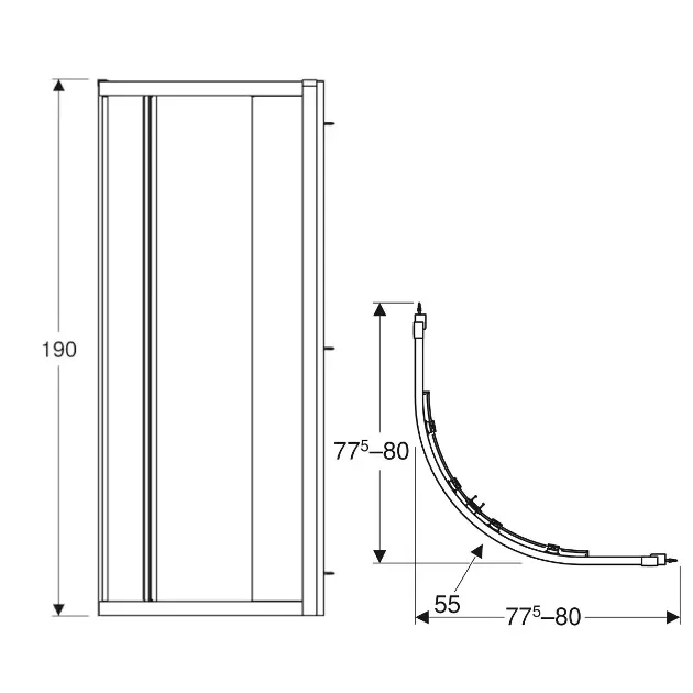 Geberit - GEO - Zuhanykabin - 560.111.00.2 – 2. kép