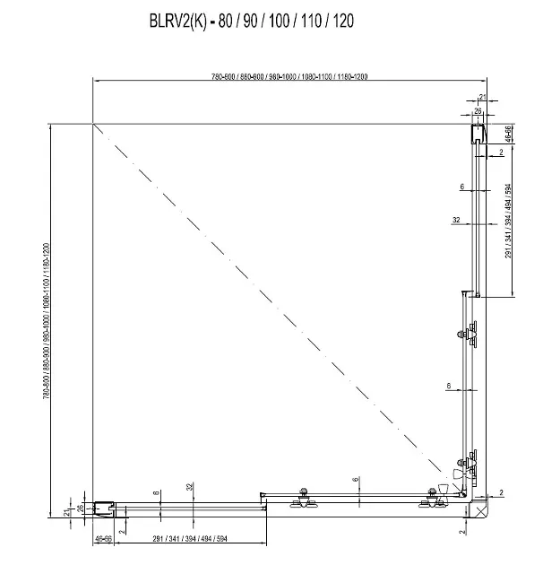 Ravak - Blix - Zuhanykabin - 1LV40U00ZG – 3. kép
