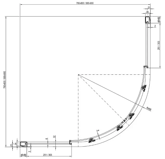 Ravak - Blix - Zuhanykabin - 3B240C40Z1 – 3. kép