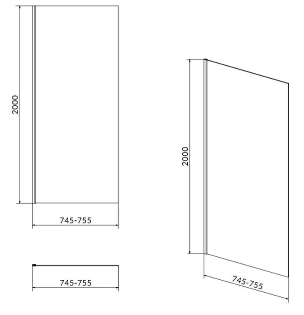 Cersanit - Crea - Zuhanyparaván - S159-009 – 2. kép