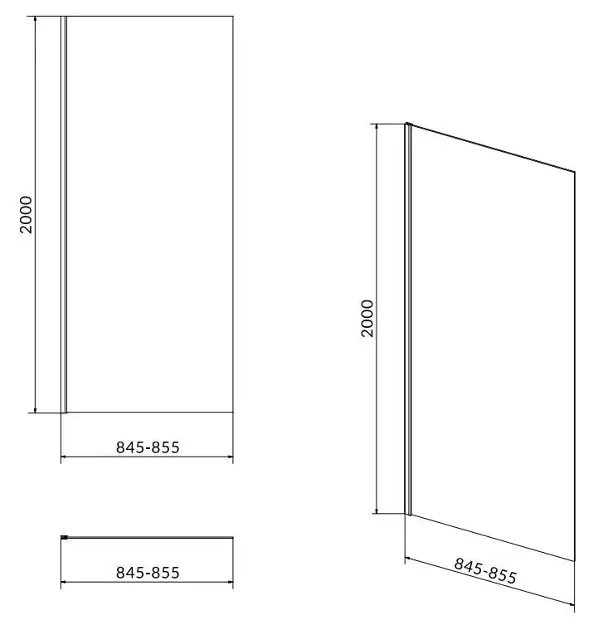 Cersanit - Crea - Zuhanyparaván - S159-010 – 2. kép
