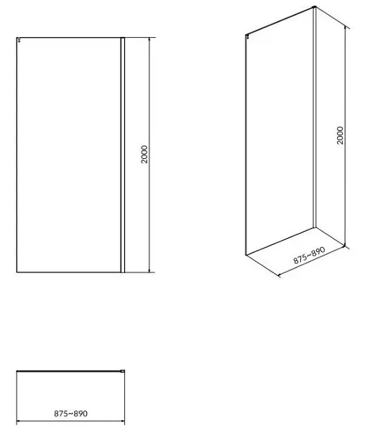 Cersanit - Crea - Zuhanyparaván - S900-2614 – 2. kép