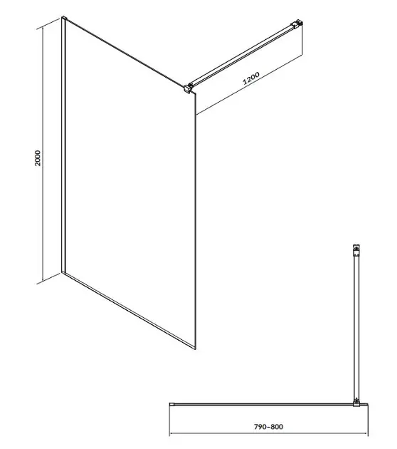 Cersanit - Mille - Zuhanyparaván - S161-005 – 2. kép