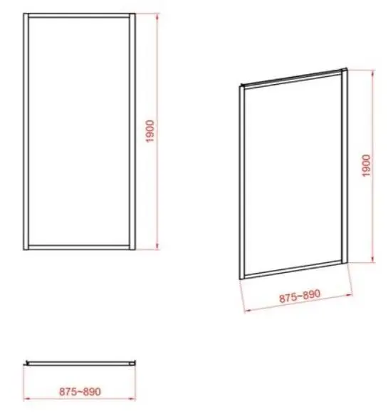 Cersanit - Zip - Zuhanyparaván - S154-008 – 2. kép
