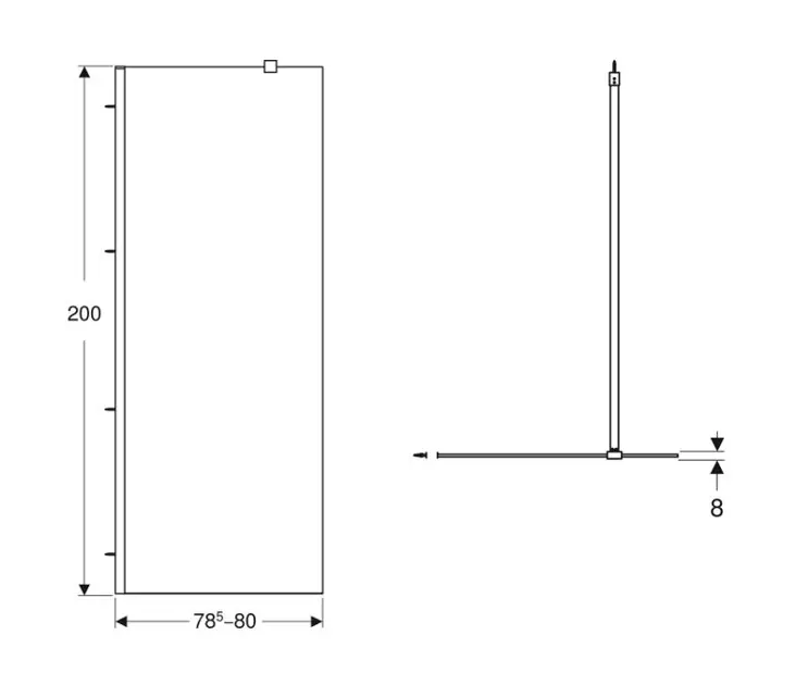 Geberit - GEO - Zuhanyparaván - 560.119.00.2 – 2. kép