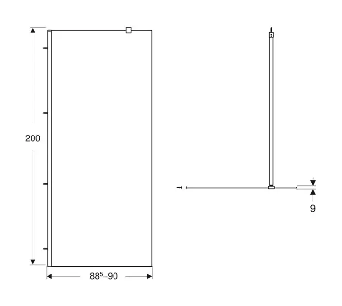 Geberit - GEO - Zuhanyparaván - 560.129.00.2 – 2. kép