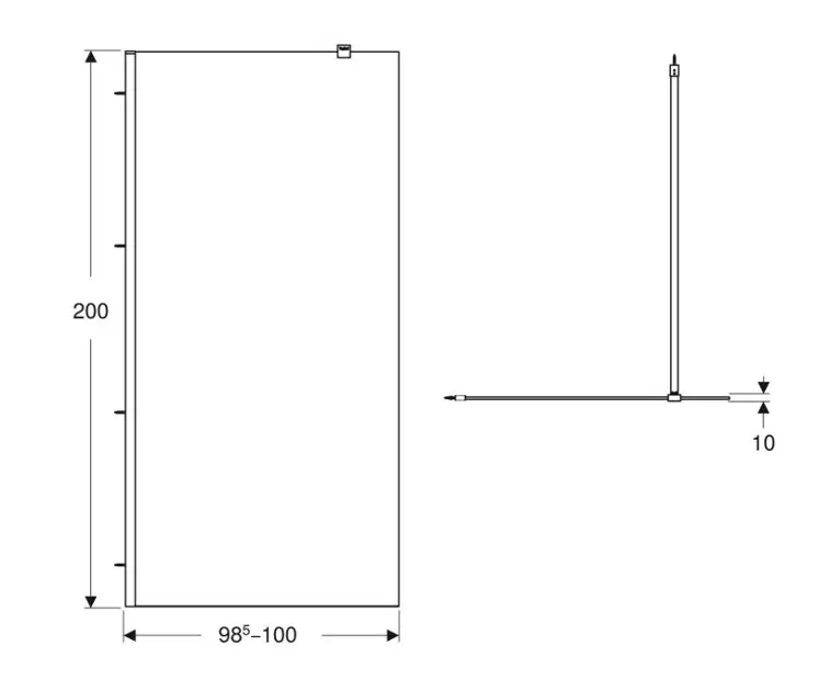 Geberit - GEO - Zuhanyparaván - 560.139.00.2 – 2. kép