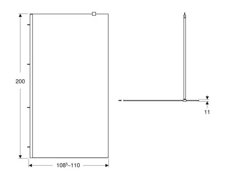Geberit - GEO - Zuhanyparaván - 560.149.00.2 – 2. kép