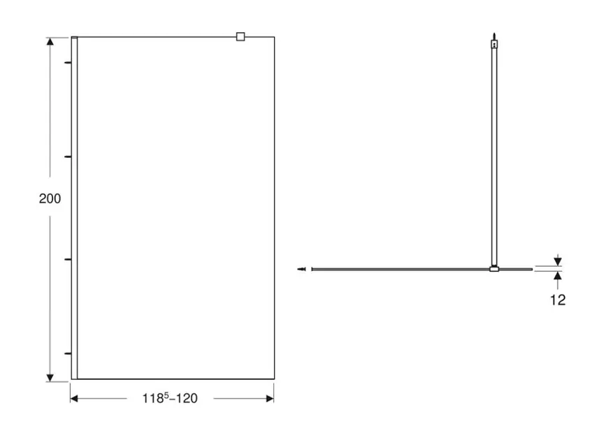 Geberit - GEO - Zuhanyparaván - 560.159.00.2 – 2. kép