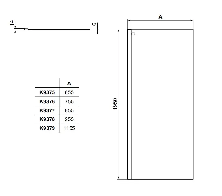 Ideal Standard - Connect 2 - Zuhanyparaván - K9379EO – 2. kép