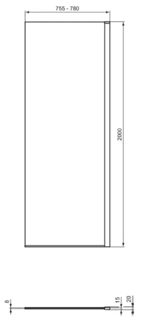 Ideal Standard - i.Life - Zuhanyparaván - T5536EO – 2. kép