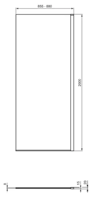 Ideal Standard - i.Life - Zuhanyparaván - T5537EO – 3. kép