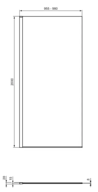 Ideal Standard - i.Life - Zuhanyparaván - T5538EO – 3. kép