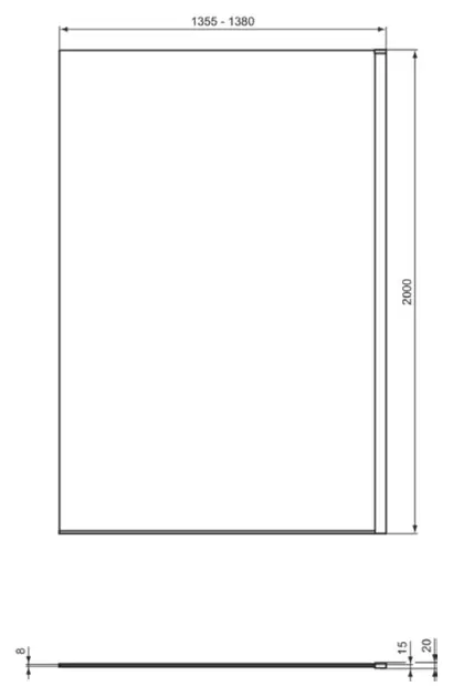 Ideal Standard - i.Life - Zuhanyparaván - T5540EO – 2. kép