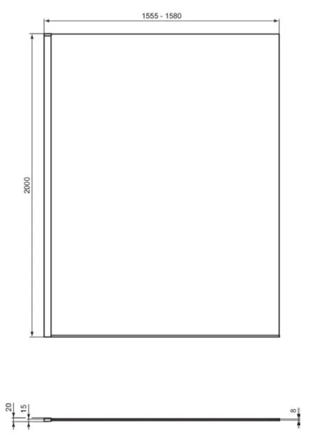 Ideal Standard - i.Life - Zuhanyparaván - T5541EO – 3. kép