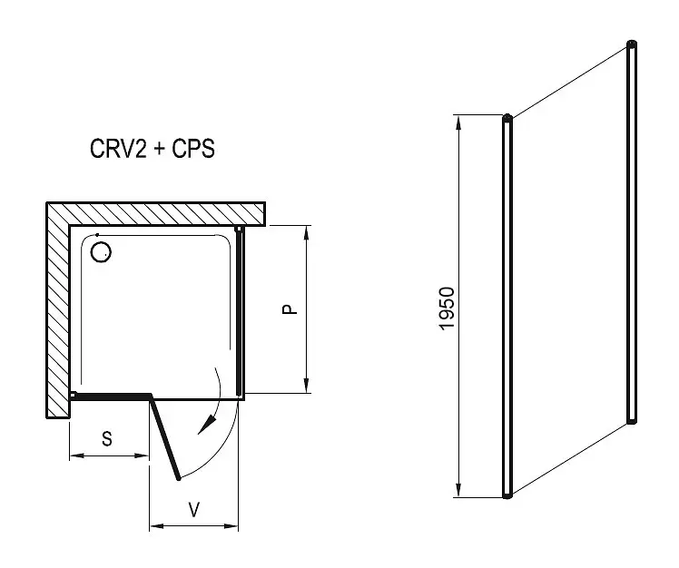 Ravak - Chrome - Zuhanyparaván - 9QV40U00Z1 – 2. kép