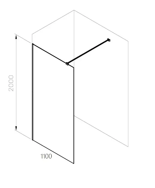 Ravak - Walk-In - Zuhanyparaván - GW9WD0300Z1C – 2. kép