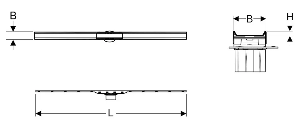 Geberit - CleanLine - Zuhanylefolyó - 154.441.KS.1 – 2. kép