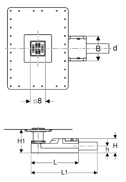 Geberit - Equipment and accessories - Zuhanylefolyó - 154.050.00.1 – 2. kép