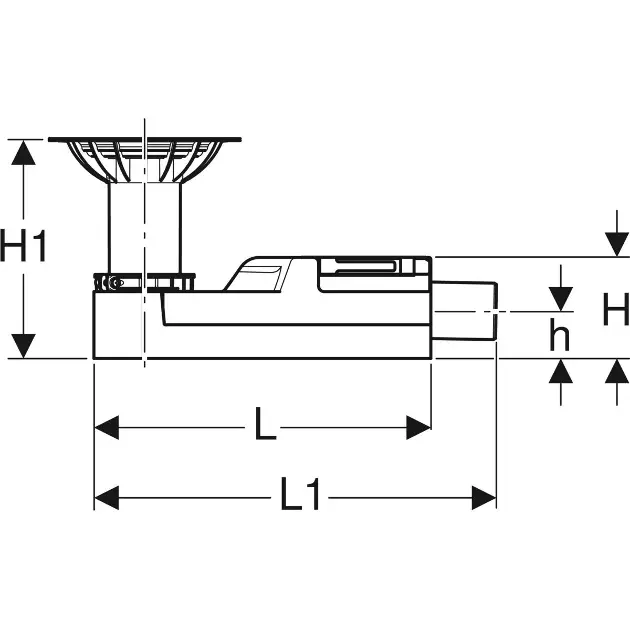 Geberit - Equipment and accessories - Zuhanylefolyó - 154.055.00.1 – 2. kép