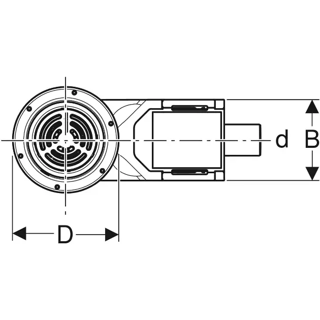Geberit - Equipment and accessories - Zuhanylefolyó - 154.055.00.1 – 3. kép