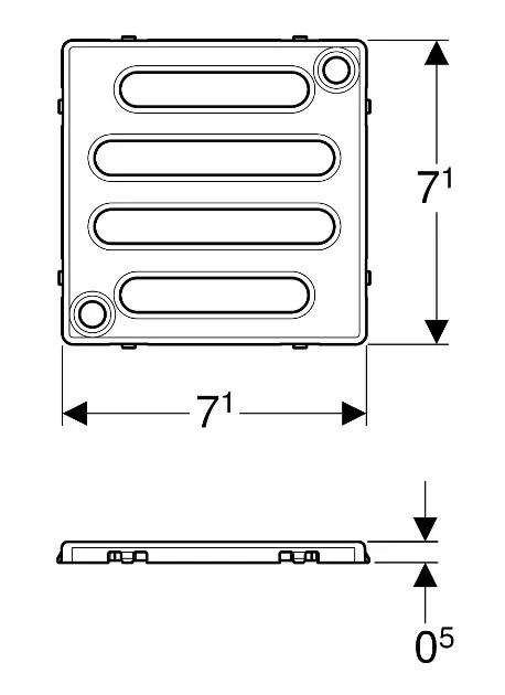 Geberit - Equipment and accessories - Zuhanylefolyó - 154.310.00.1 – 2. kép