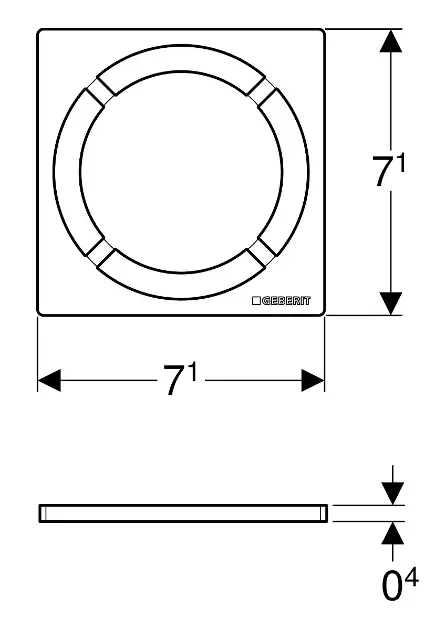 Geberit - Equipment and accessories - Zuhanylefolyó - 154.311.00.1 – 2. kép