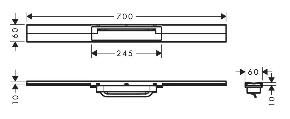Hansgrohe - RainDrain Flex - Zuhanylefolyó - 56043700 – 2. kép