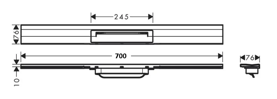 Hansgrohe - RainDrain Flex - Zuhanylefolyó - 56050340 – 2. kép