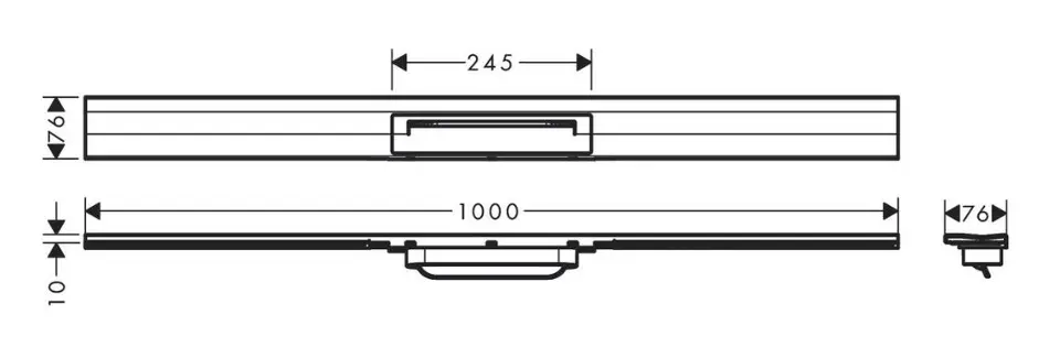 Hansgrohe - RainDrain Flex - Zuhanylefolyó - 56053140 – 2. kép