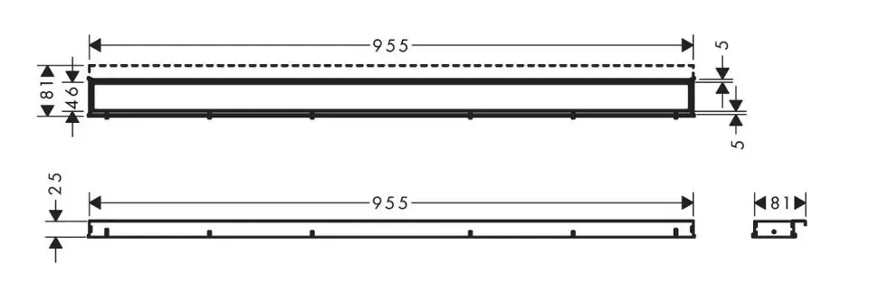 Hansgrohe - RainDrain Match - Zuhanylefolyó - 56041000 – 2. kép