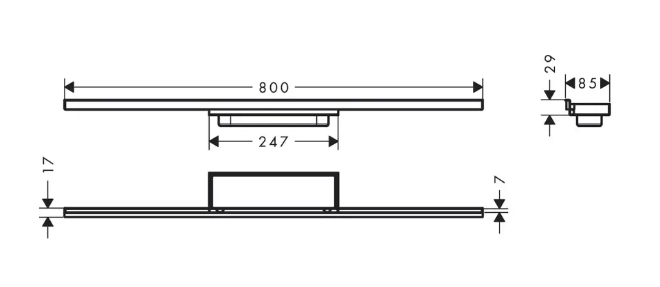 Hansgrohe - RainDrain Minimalistic - Zuhanylefolyó - 56220000 – 2. kép
