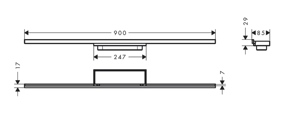 Hansgrohe - RainDrain Minimalistic - Zuhanylefolyó - 56221000 – 2. kép
