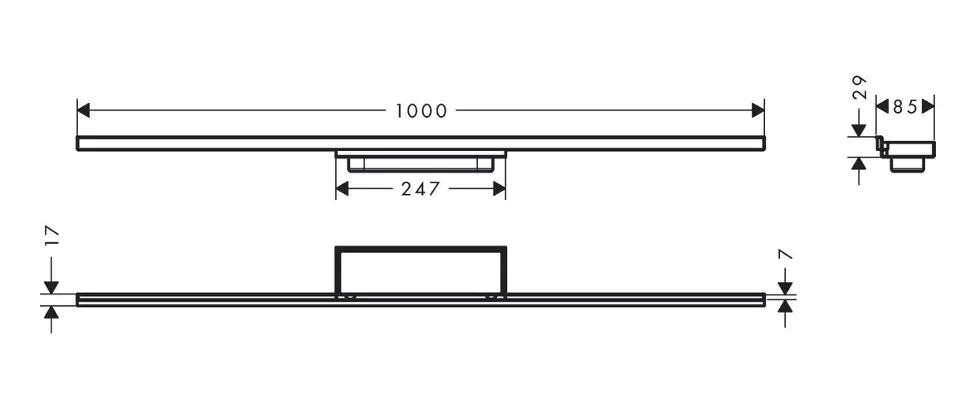 Hansgrohe - RainDrain Minimalistic - Zuhanylefolyó - 56222000 – 2. kép