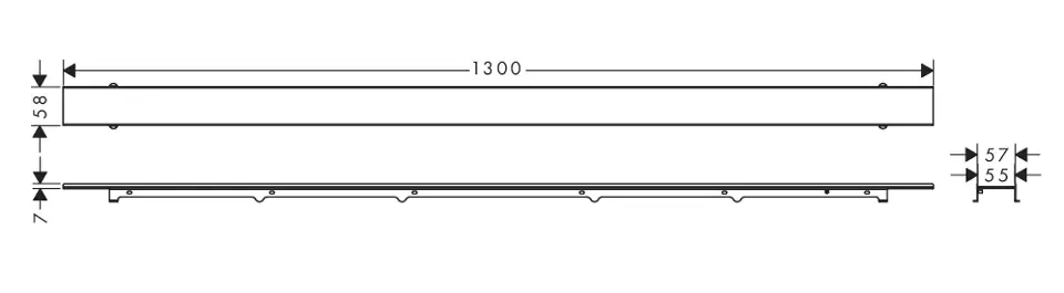 Hansgrohe - RainDrain Rock - Zuhanylefolyó - 56034000 – 2. kép