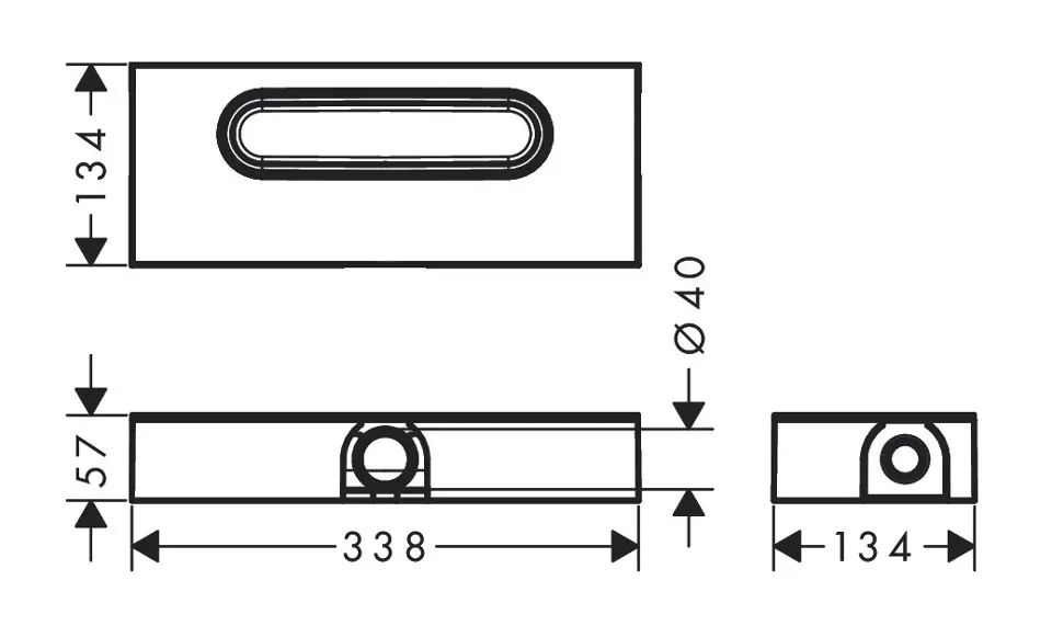 Hansgrohe - uBox universal - Zuhanylefolyó - 01000180 – 2. kép