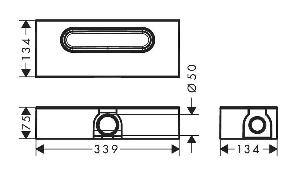 Hansgrohe - uBox universal - Zuhanylefolyó - 01001180 – 2. kép