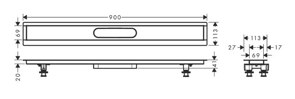 Hansgrohe - uBox universal - Zuhanylefolyó - 56013180 – 2. kép