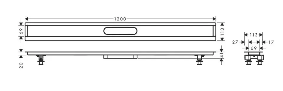 Hansgrohe - uBox universal - Zuhanylefolyó - 56015180 – 2. kép