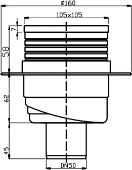 Novaservis - Equipment and accessories - Zuhanylefolyó - 451,0 – 2. kép