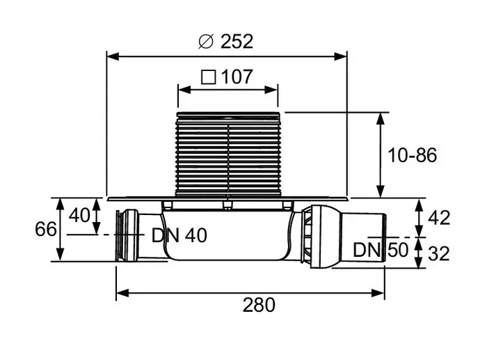 Tece - Floor drains - Zuhanylefolyó - 3601102 – 2. kép