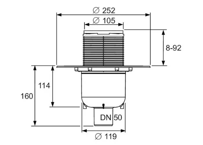 Tece - Floor drains - Zuhanylefolyó - 3601300 – 2. kép