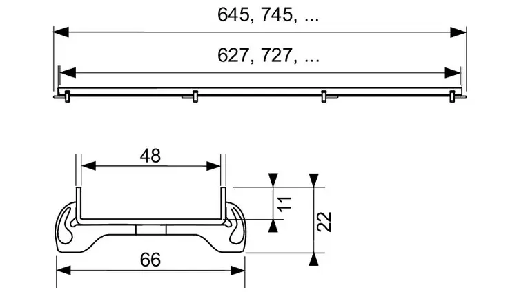 Tece - TECEdrainline - Zuhanylefolyó - 600770 – 2. kép